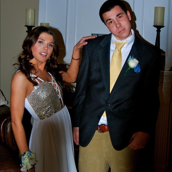 White Dress with Gold Sequins - Picture 8 of 8